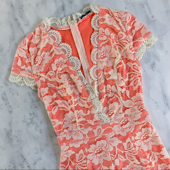 Pink Lace Shorts Romper - Picture 2 of 8